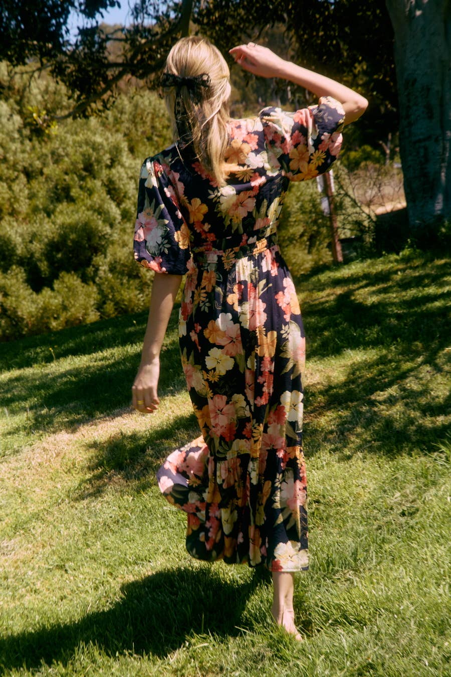 Plus Floral Printed Midi Dress